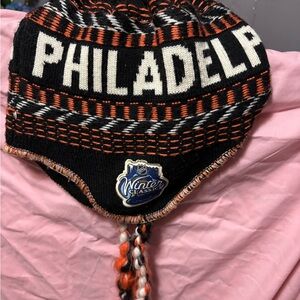 Reebok Philadelphia Winter Classic Knit Hat - Black and Orange